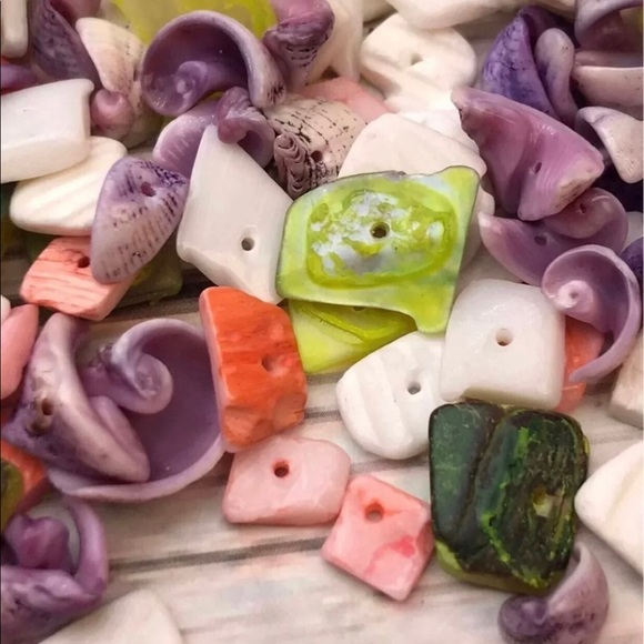 200+PCs of Mixed Puka & Mop Puka Pooka Shell Beads Jewelry Making DIY Bundle Lot - Picture 6 of 12